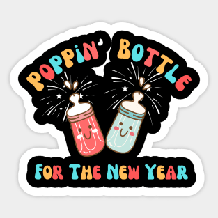 Poppin' Bottles For The New Year Sticker